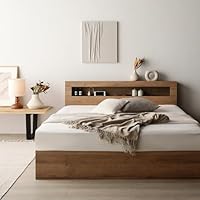 Amazon｜RASIK ベッド セミダブル フレームのみ ストーングレー 収納